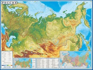 Карта "Россия" 1,6х1,2 м.