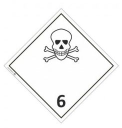 Наклейка Класс 6 Токсичные вещества подкласс 6.1 