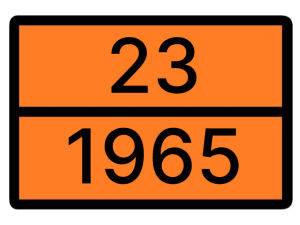 Табличка оранжевая 23-1965. Жидкий газ. 