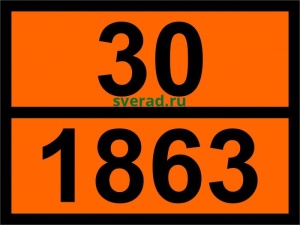 Табличка оранжевая 30-1863. Авиационный керосин. Нержавейка