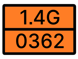 Табличка оранжевая 1.4G-0362